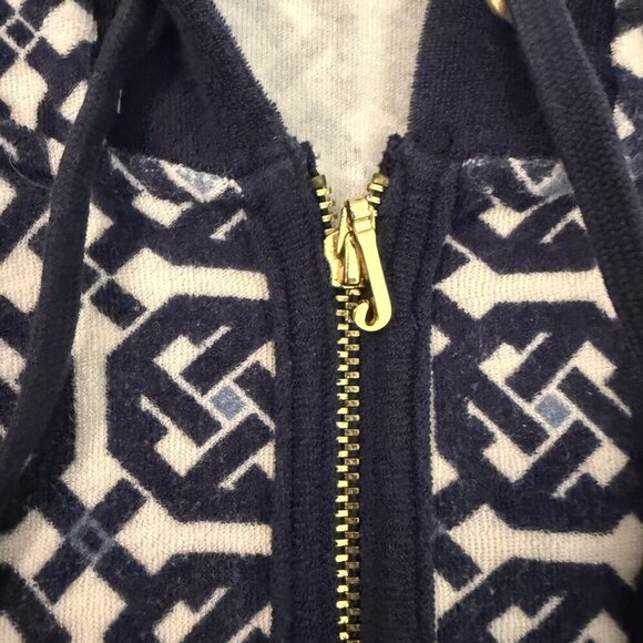 Vintage Juicy Couture French Terry Short Sleeve Hoodie Women Small Y2K Geometric - Picture 7 of 11